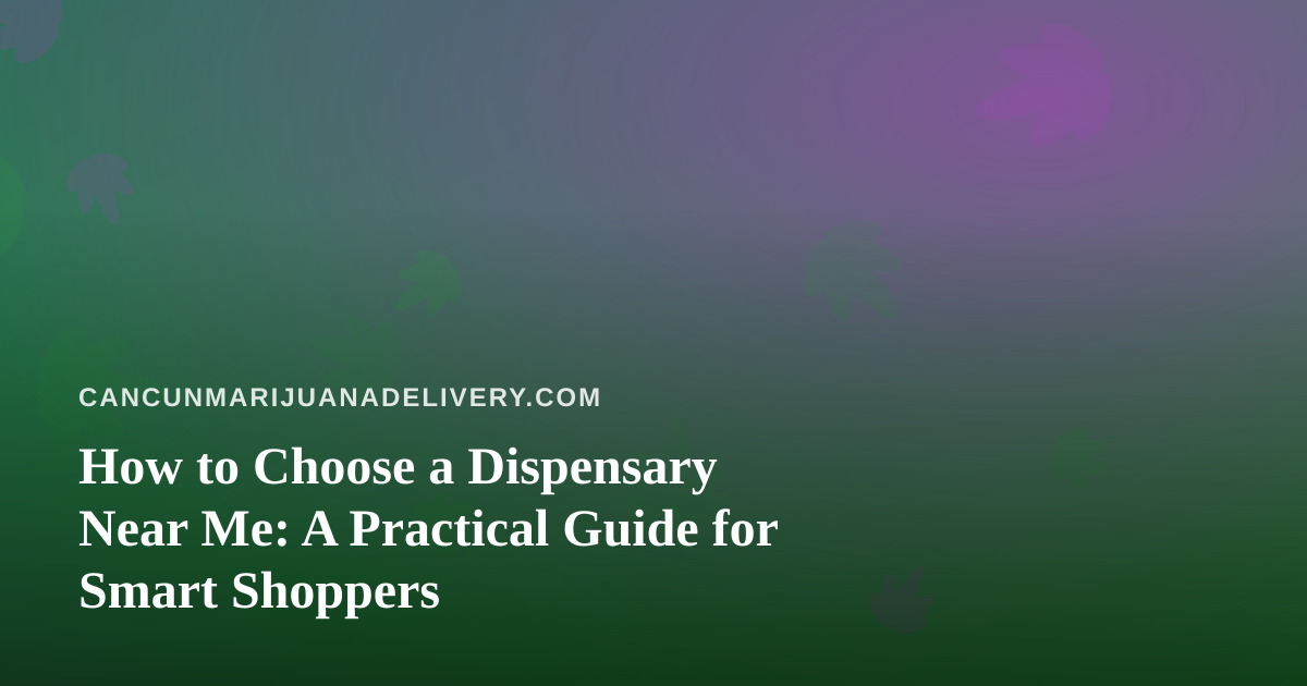 How to Choose a Dispensary Near Me: A Practical Guide for Smart Shoppers